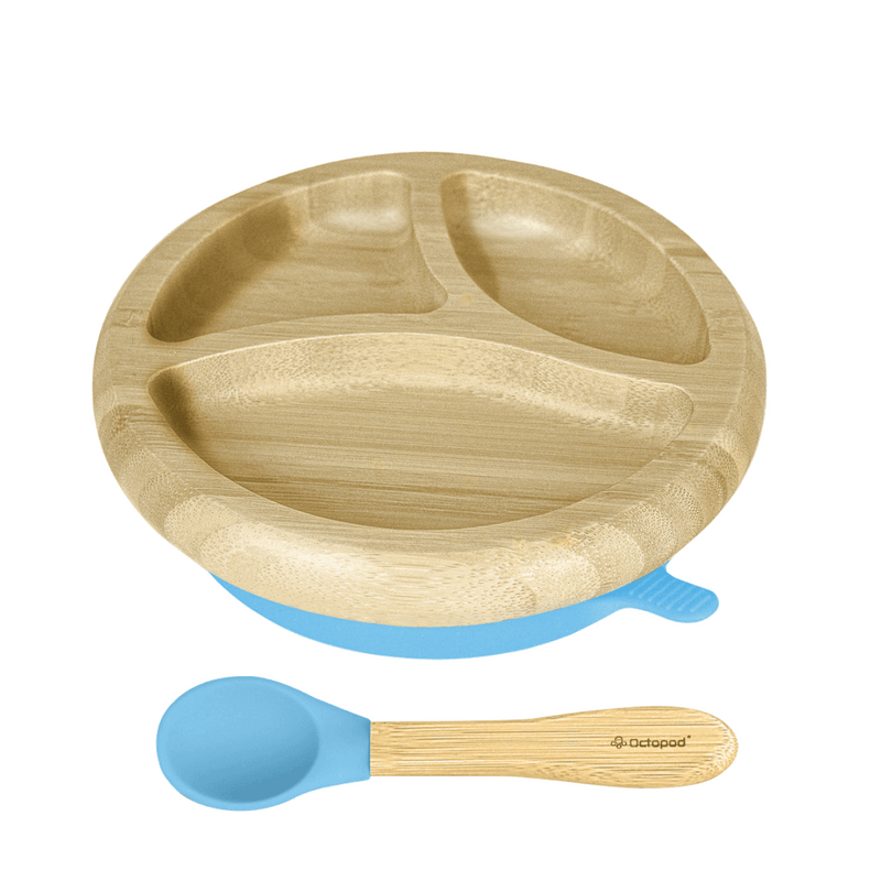 Suction Plates for Babies - Octopod Bamboo Round Plate