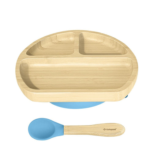 Kids Plates - Bamboo Suction Plate (Triangle) - Octopod